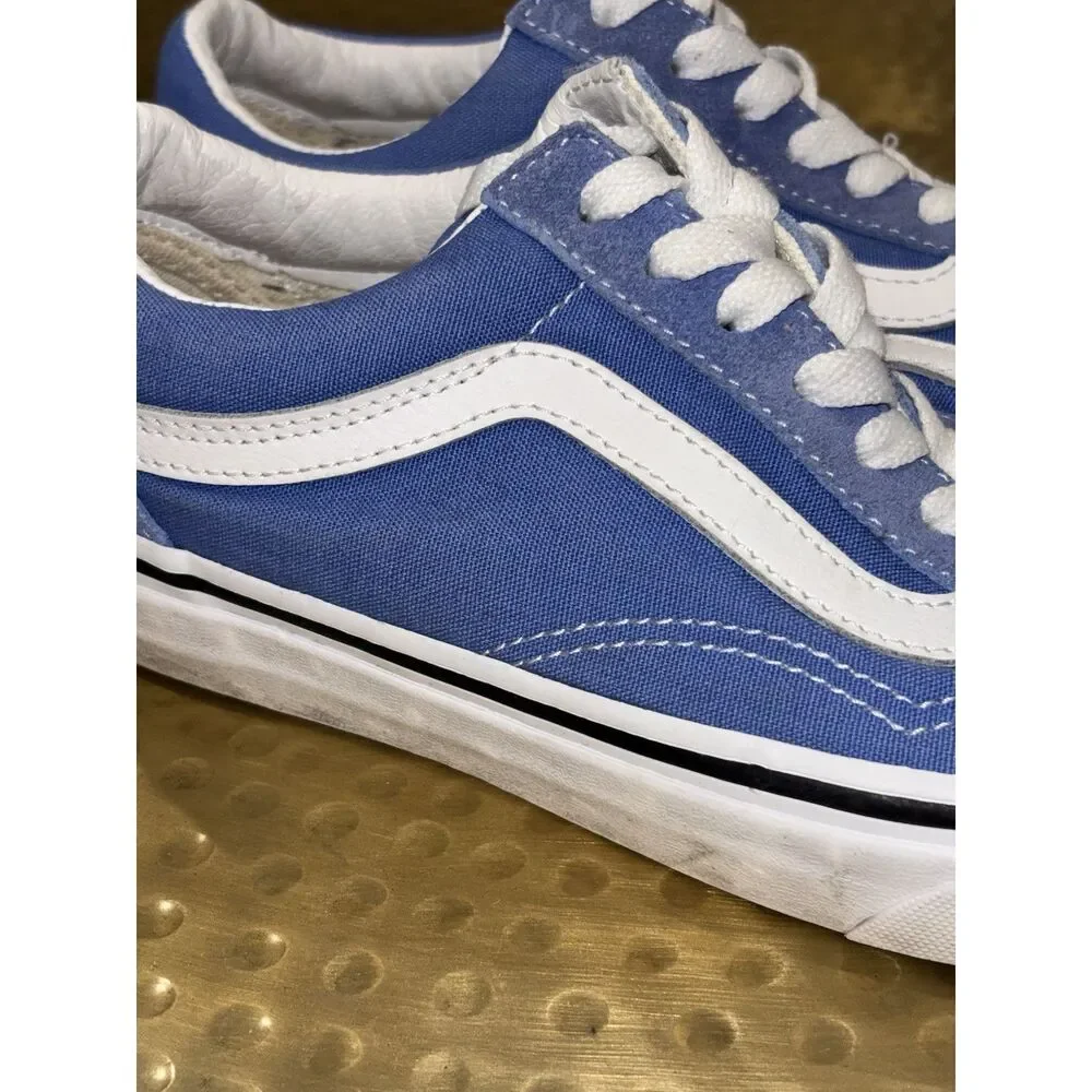 Vans Old Skool Blue White Canvas Men's Skate Casual Lace Up Sneakers